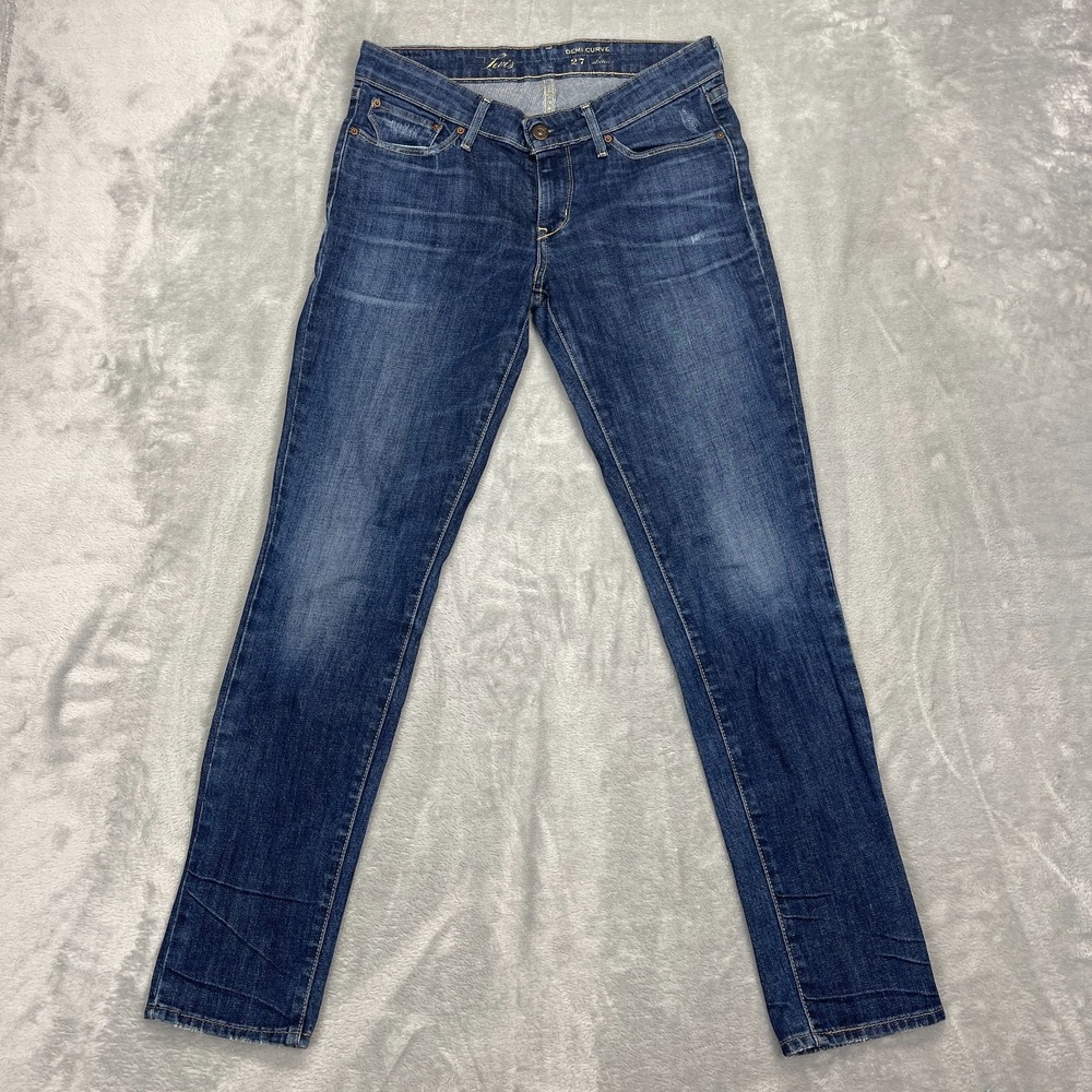 Levi's Jeans Mens 27x30 (31x30) Blue Denim Faded Stretch Demi Curve Skinny Leg